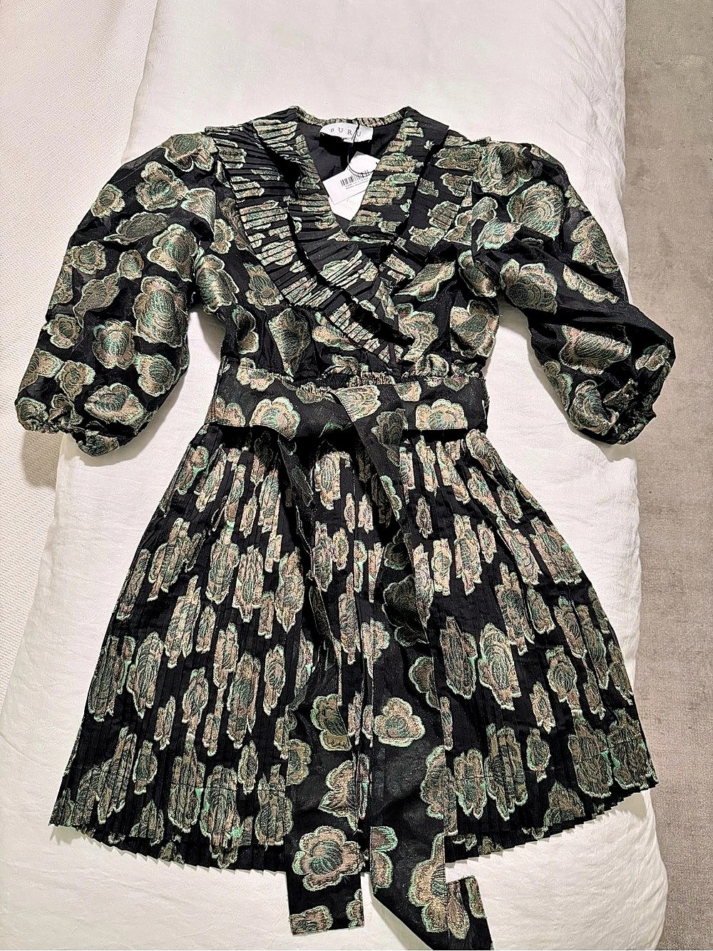 Buru NWT Mini Blanche Dress - Green Rose - Size M